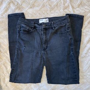 Garage black distressed skinny jeans